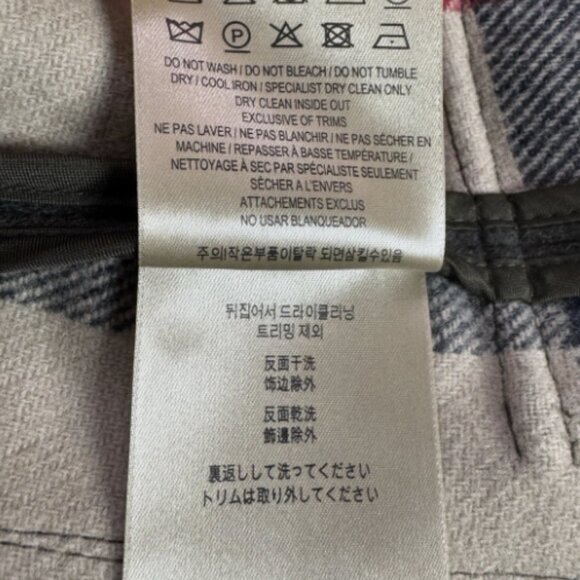 Burberry Brit Wool Toggle Duffle Coat Hood US2/XS Pine Green Nova Check Gold Zip - Picture 16 of 16